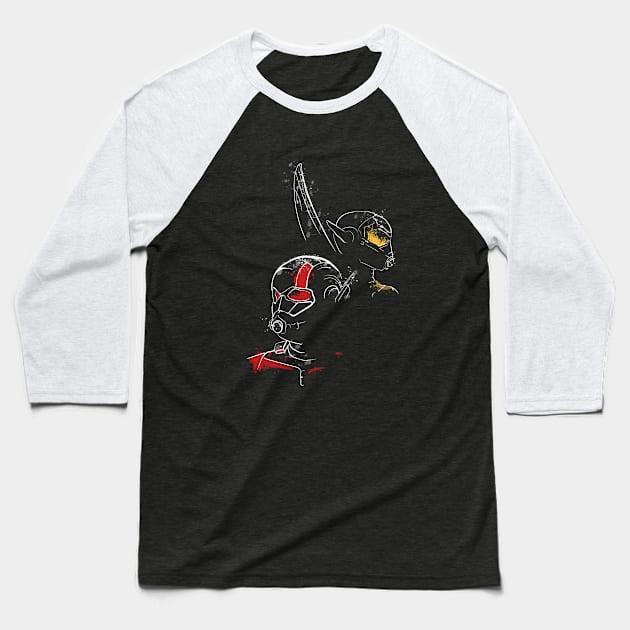 Ant Man And Wasp Splatter Baseball T-Shirt by FortuneDesigns